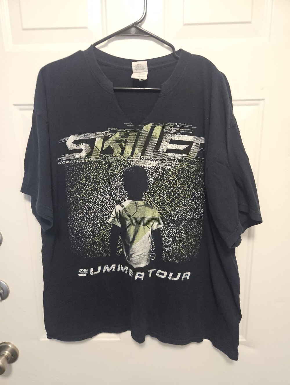 Vtg 2008 Skillet Comatose Summer Tour Black Graphic Tee